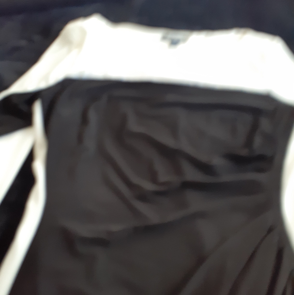Black and white dress.